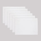 Solino Home Linen White Placemats Set of 6-100% Pure Linen Placemats 14 x 19 Inch for Fall, Autumn, Halloween, Thanksgiving, Christmas, Holiday - Fete