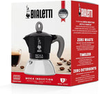 Bialetti - Moka Induction, Moka Pot, Suitable for all Types of Hobs, 2 Cups Espresso (2.8 Oz), 90 milliliters,Black
