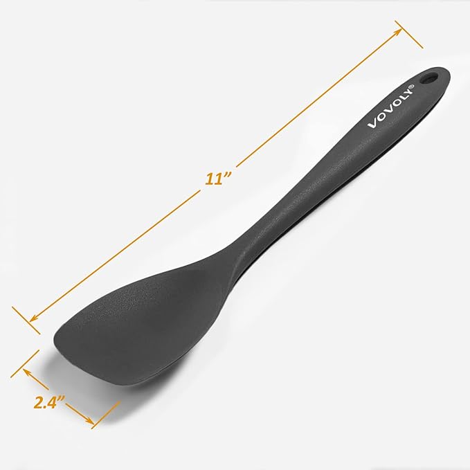 Upgrade Silicone Spatula Spoon Set,VOVOLY Heat Resistant Rubber Spoonula, Seamless Non-Stick Flexible Scrapers for Baking Mixing Tool,3 Pack,
