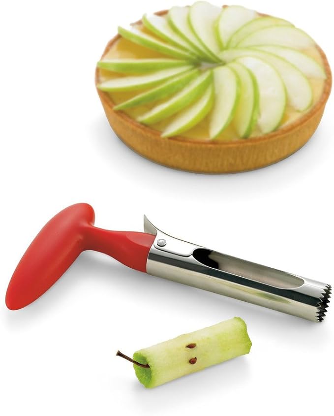 AKIRO apple Corer, Stainless Steel Kitchen Gadget Tool Fruit Seeder Core Remover Fruit Vegetable Tools Apple Pear Corer Easy Twist Fruits Tools Core Seed Remover