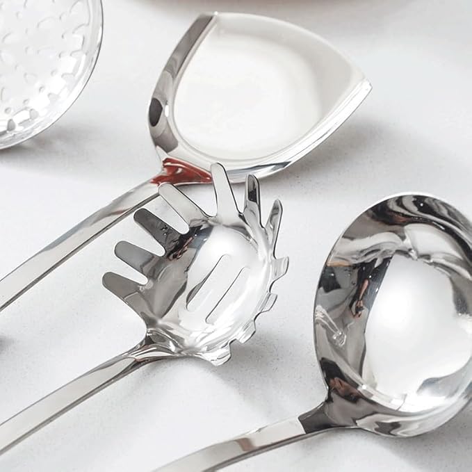 Ceramic Handles Cooking Tool Set Steel Kitchen Utensils Of Cookers Shovels Spoons Strainer(E)