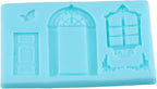 Door Window Frame Silicone Molds Nordic House Fondant Chocolate Molds for Cake Decorating Cupcake Topper Candy Gum Paste Polymer Clay