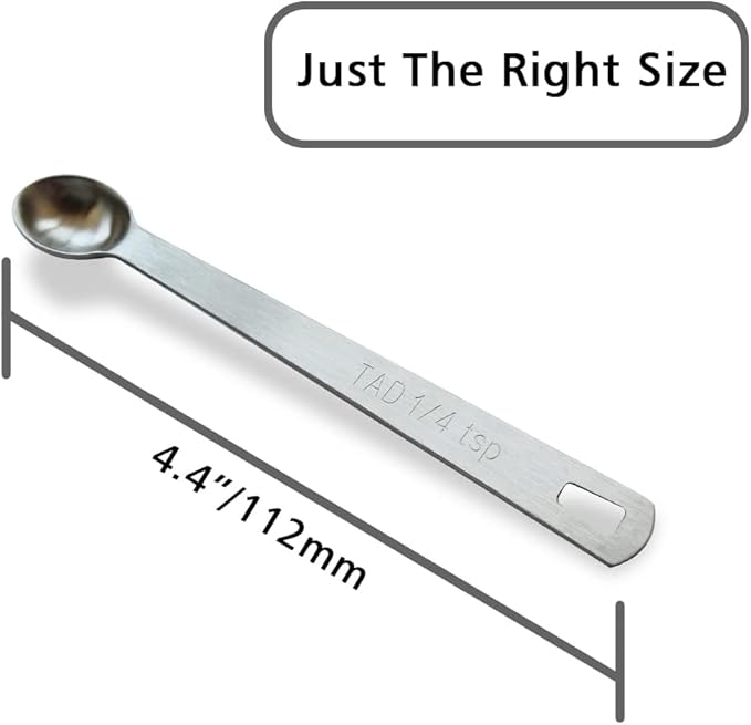 1PCS 1/4 Teaspoon(1/4tsp, 1.25 ml, Tad) Single Tiny Measuring Spoon, Small Individual Stainless Steel Measure Spoons Only