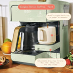Beauti Multi Brew 12 Cup Programmable Drip & Single Serve Coffee Maker, Versatile Brewing (6oz, 8oz, 10oz, 12oz, 14oz), Pods or Ground, Over Ice option, Keep Warm mode (Sage Green)