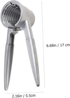 TIDTALEO Multi-functional Walnut Opener and Nutcracker Clip with Aluminum Funnel, Handheld Silver Nutcracker Tool for Walnuts and Pecans, Kitchen Specialty Gadget for Home Use