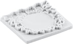 Flower Photo Frame Silicone Mold Wreath Fondant Molds Picture Frame Molds For Cake Decoration Cupcake Topper Polymer Clay Chocolate Candy Gum Paste Set of 4