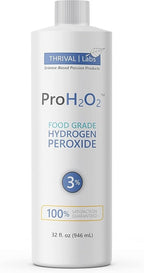 ProH2O2 3% Food Grade Hydrogen Peroxide – Natural Cleaner & Disinfectant – Suitable for Household Use – Ideal for Cleaning, Sanitizing & Gargle – 32 fl oz Refill (Pack of 2)