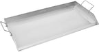 VEVOR Stainless Steel Griddle, 32x16 inch Universal Flat Top Rectangular Plate, Gas Grill Griddle for BBQ Grill, Teppanyaki, Portable Family Cookware with Handle, for Camping Tailgating Party