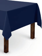 Gee Di Moda Rectangle Tablecloth - 60 x 126 Inch Navy Blue Table Cloth for 8 Foot Rectangle Tables - Heavy Duty Washable Fabric - for Holiday Party, Dinner, Weddings, Baby Shower & Events