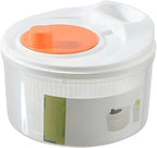 Salad Spinner,Vegetables Fruits Wash Bowl Large Capacity BPA Free Double Layer Detachable Manual Lettuce Spinner,Fruit and Vegetable Washer,Spin and Dry Salad Greens (Orange)