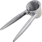 TIDTALEO Multi-functional Walnut Opener and Nutcracker Clip with Aluminum Funnel, Handheld Silver Nutcracker Tool for Walnuts and Pecans, Kitchen Specialty Gadget for Home Use
