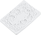 Flower Photo Frame Silicone Mold Wreath Fondant Molds Picture Frame Molds For Cake Decoration Cupcake Topper Polymer Clay Chocolate Candy Gum Paste Set of 4