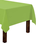 Gee Di Moda Rectangle Tablecloth - 60 x 84 Inch Apple Green Table Cloth for 5 Foot Rectangle Tables - Heavy Duty Washable Fabric - for Holiday Party, Dinner, Weddings, Baby Shower & Events