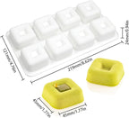mostsom Silicone Molds Mousse Mold Square Silicone Candy Molds For Chocolate Truffle Mousse Cake Dessert Mold DIY Baking Mold Baking Tool 8-Cavity Butter Mould (H_ Small Square)