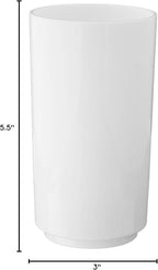 Drinique Unbreakable 14 Oz Drinking Glasses, Set of 4 - Tritan Plastic Shatterproof Tumbler Water Glasses, Drinking Cups, BPA-Free, Dishwasher Safe Alternative Glass Cups Set, 14 Ounces, White