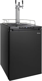 Kegco Kegerator 24" Wide Triple Tap Black Digital Beer Dispenser K309B-3