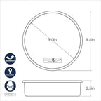 Nordic Ware Brilliant™ Colorful Bakeware 9-Inch Round Pan, Nonstick made without PFAS or PTFE for safe cooking; Reinforced steel rim prevents warping