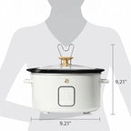 Beautiful 4-Quart Programmable Slow Cooker with Touch-Activated Display, Digital Timer, Keep-Warm Function & Removable Non-Stick Pot