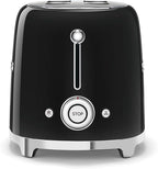 SMEG 2 Slice Toaster with 6 Presets and Defrost Function and Removable Crumb Tray (Black)