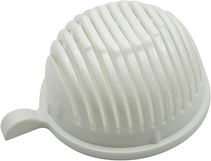 Quick Salad Maker Chopper Salad Cutter Bowl Swiftly Dice Fruits & Vegetables, BPA-Free Healthy Meals and Salads in Minutes Multi-functional (White)