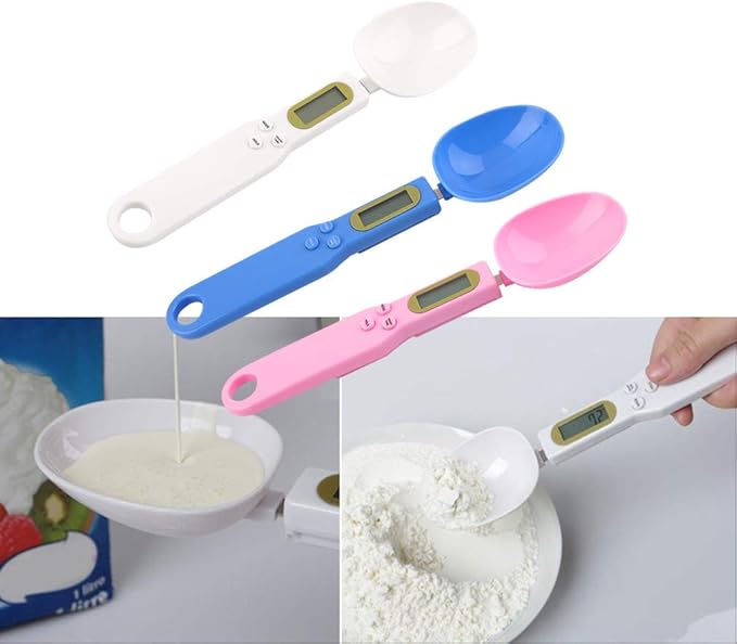 Meichoon Kitchen Scale Food Steelyard Weighing and Measuring Dry Liquid Ingredient Milk Tea Flour Spices Medicine 1.1lb/500g(0.1g) Portable LCD Display Milligram Scale C52 Pink