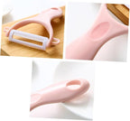 LALAFINA 8pcs Multifunctional Kitchen Peeler and Vegetable Grater Set, Potato Fruit Peeling Tool with Nordic Blue and Pink Handles, Home Cooking Gadget for Easy Food Prep