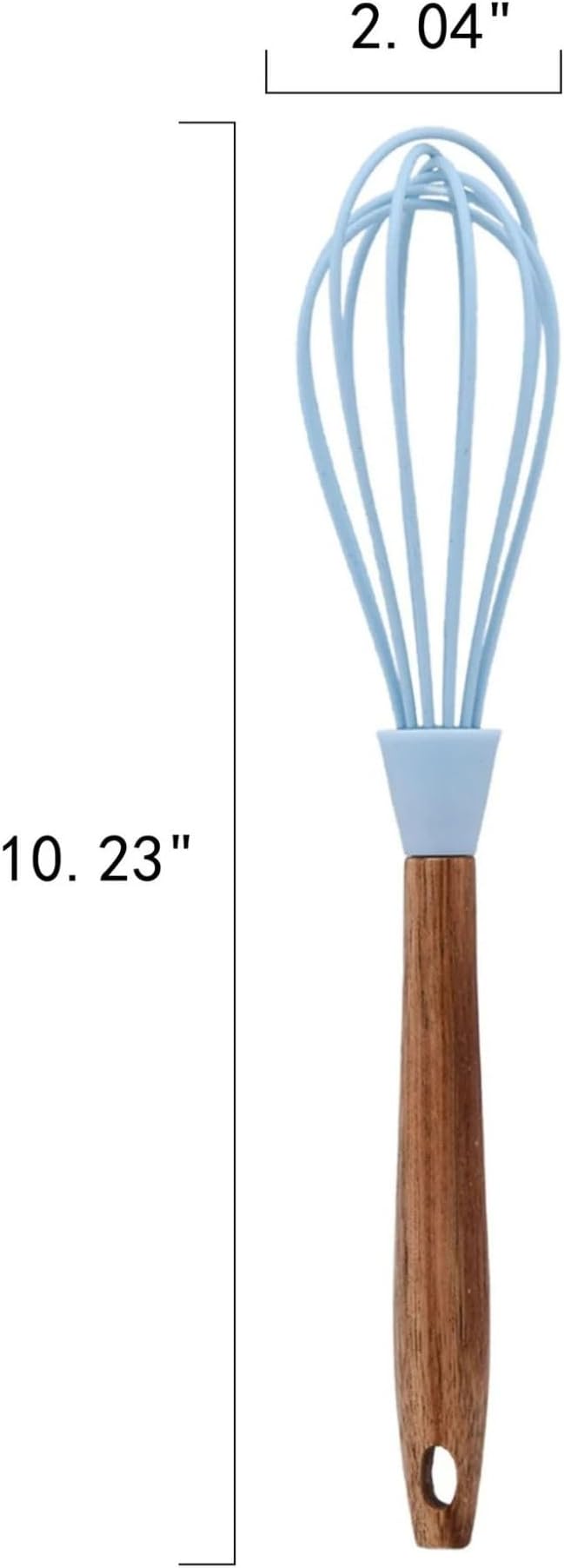 10-Piece Silicone Kitchen Utensils Set with Acacia Wood Handles, Nonstick Safe, Heat Resistant Cooking Tools for Everyday Use (Blue)
