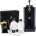 BrewArt Complete Beer Brewing & Dispensing System Bundle | BeerDroid Fully Automated Brewer & BrewFlo CO2-Free Beer Dispenser | 2 5L Kegs & Discovery Pale Ale BrewPrint Included