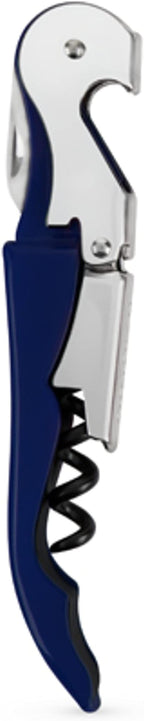 True Truetap Double Hinged Waiter's Corkscrew Wine Opener, Stainless Steel Wine Bottle Opener with Built In Foil Cutter, Bar Cart Accessories, Home Bar Tools, Wedding Gifts, Set of 1, Navy Blue