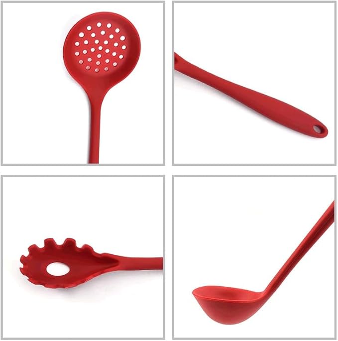 Kitchen Utensils Set Non-stick Kitchenware Cooking Tools Spoon Soup Ladle Spatula Shovel Accessories(D)
