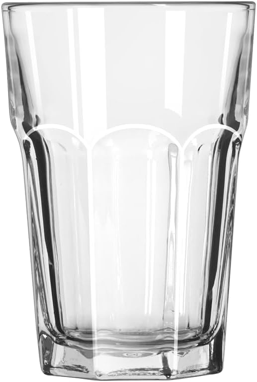 Libbey Gibraltar DuraTuff Drinking Glass Drinking Cup Set, Iconic Heavy Base Bar Glassware Thick Drinking Glasses Set of 12, 14-Ounce Juice Glasses