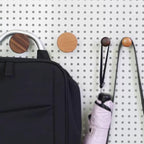 2 PCS Retro Magnetic Hooks, Wrought Iron Wooden Ball Hooks, Creative Punch-Free Storage for Refrigerators, Metal Doors, and Lockers (Beech Wood,S)