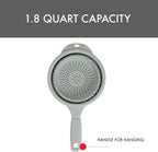 Dexas 8" Collapsible Silicone Strainer in Sage, Kitchen Strainer with Handles, 7.2 Cup Capacity | BPA-Free, Heat-Resistant, Space-Saving Kitchen Tool