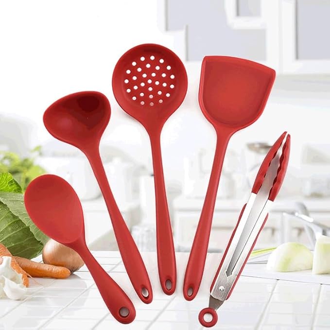 Kitchen Utensils Set Non-stick Kitchenware Cooking Tools Spoon Soup Ladle Spatula Shovel Accessories(D)
