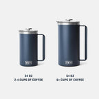 YETI Rambler 64 oz. French Press Coffee Maker, Navy