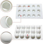 RoseFlower 2pcs Truffle Sphere Silicone Mold, 15-Cavity Silicone Mini Cake Ball Mold, 3D Silicone Baking Mold for Cake Decoration Dessert Mousse Pastry Chocolate Jelly Ice Cream, Round Ball Shape