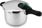 Magefesa Dynamic 6-Quart Stainless Steel Pressure Cooker + Steaming Basket, 18/10 Stainless Steel, Energy Efficient, Compatible with All Stovetops Including Induction