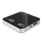 Maestri House Mini Coffee Scale with Timer, USB-C Rechargeable Espresso Scale, 2kg/0.1g Accurate Scale for Espresso and Pour-Over Coffee, Portable Digital Kitchen Scale with Auto Timer (Black&Silver)