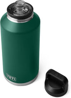 YETI Rambler 64 oz Bottle, Vacuum Insulated, Leakproof, Stainless Steel with Chug Cap, Black Forest Green