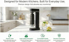 Fizzit Sparkli Carbonated Soda Maker with 1L Stainless Steel Bottle | Customizable Carbonation | Soda Streaming Fizzy Water Machine | Luxury Bubbles, Dishwasher Safe & Eco-Friendly Reusable Bottle