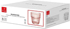 Bormioli Rocco Barshine 10.38 oz. Rocks Stackable Tempered Drinking Glasses, Set of 6, Peach