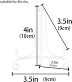 LIONWEI LIONWELI 4 Inch White Iron Plate Stand Holder Easel Display Stand for Plate?Picture?Photo and More,4 pcs.