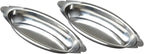 Soro Essentials- 15 oz. Stainless Steel Oval Au Gratin Dish Set of 2- Serving Dish for Individual Serving Casseroles Lasagna & Cobblers Table Serving Dishes Casserole Dishes Individual Gratin Dishes