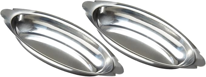 Soro Essentials- 15 oz. Stainless Steel Oval Au Gratin Dish Set of 2- Serving Dish for Individual Serving Casseroles Lasagna & Cobblers Table Serving Dishes Casserole Dishes Individual Gratin Dishes