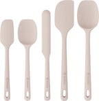 ChefAide 5 Pieces Silicone Spatula Set, Food Grade Rubber Spatula, Upgrade Strong Handle with Ergonomic Grip, Heat Resistant Up to 600°F for Nonstick Cookware, Cooking