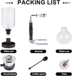 YUCHENGTECH Syphon Coffee Maker Tabletop Glass Siphon Pot Glass Technica Siphon Vacuum Coffee Maker(3 Cups(360ml))