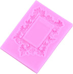 Mujiang Photo Frame Silicone Molds Vintage Picture Frames Fondant Mold Mirror Frame Candy Molds For Cake Decorating Cupcake Topper Polymer Clay Chocolate Gum Paste Set Of 4