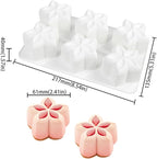 Flower Mousse Cake Mold, Food Grade Silicone Chocolate Dessert Baking Molds for Family Party Baking Pan (E_Pentagonal Flower)