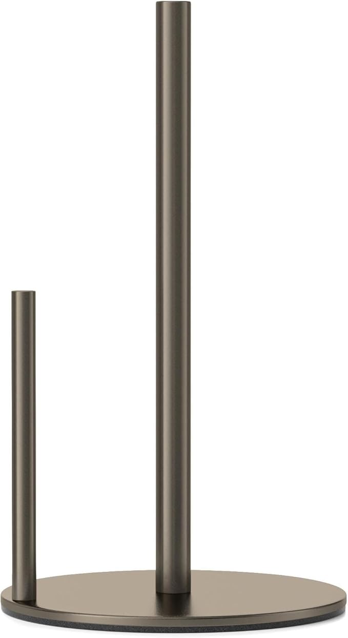 Bronze Kitchen Paper Holder, Oil Rubbed Bronze Paper Towel Holder, Kitchen Roll Organizer, Countertop Roll Dispenser with Weighted Base