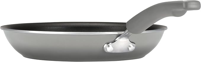 Rachael Ray Brights Nonstick Cookware Pots and Pans Set, 14 Piece, Sea Salt Gray